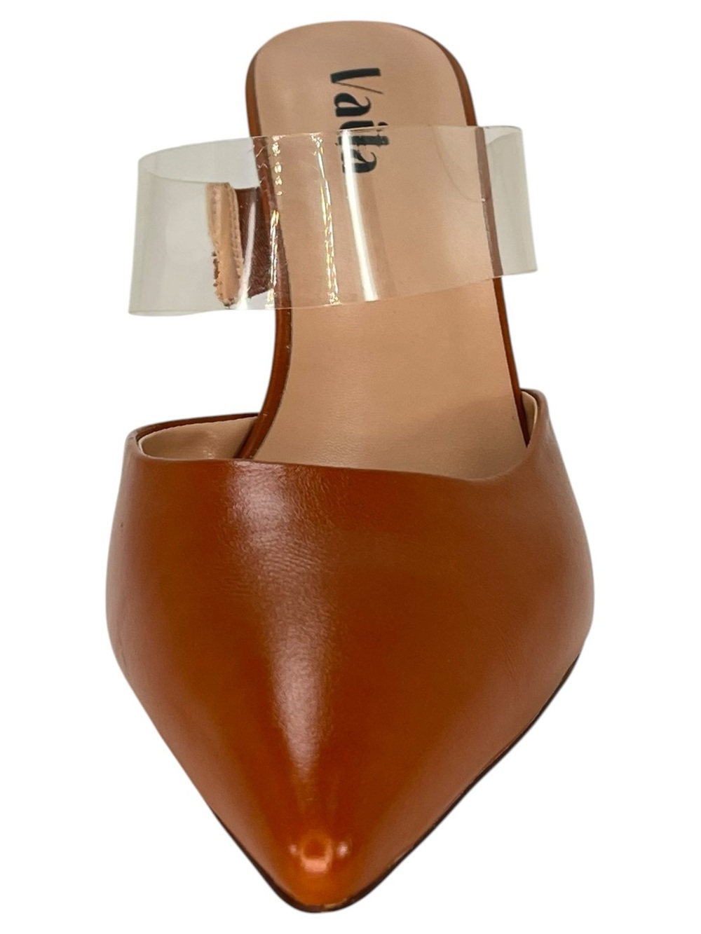 Vaila Valencia Tan Faux Leather Womens Heels Size 9M - Picture 6 of 10